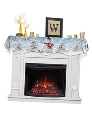Christmas Mantle Scarf for Fireplace 90" x 17" Rectangular Christmasidt7226