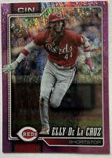 Elly De La Cruz 2025 Topps Series 1 Pink Foil Parallel #150 Cincinnati Reds