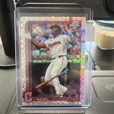 2025 Topps Chrome Jhonkensy Noel RC X-Fractor Rookie #291 Guardians