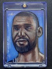 Tim Duncan San Antonio Spurs HOF 2014 Leaf Basketball 1/1 Color Sketch Card