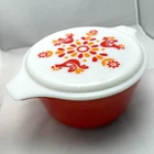 Vintage Pyrex Friendship Bird Red Casserole Dish 474-B  W/ Lid  1.5 Qt