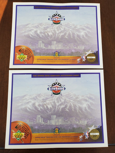 Lot (2) Upper Deck Utah All Star Weekend Limited Edition Autograph Sheets Unused - 第 1/3 張圖片