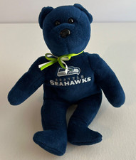 Ty Beanie Baby NFL Football Bear Plush Seattle Seahawks 8" Stuffed Animal Toy