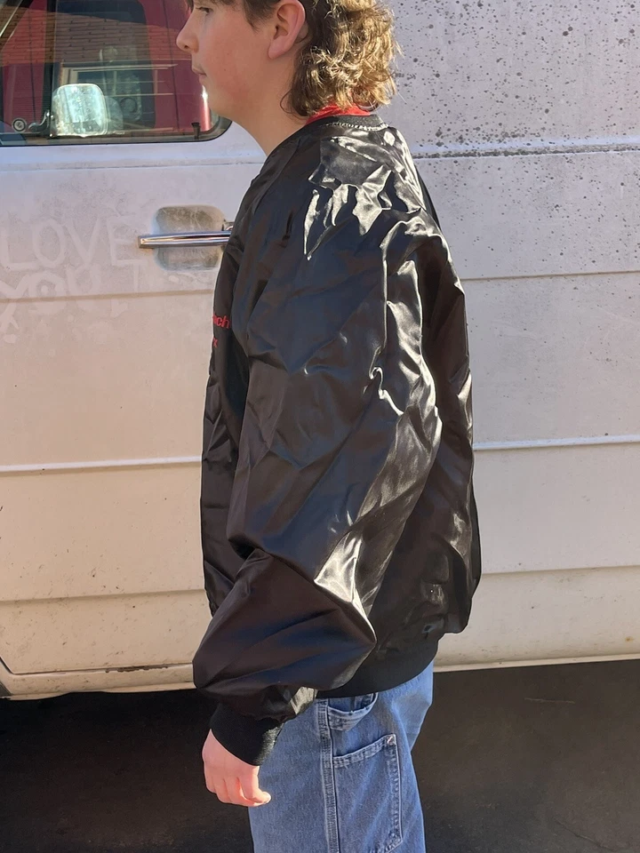 Hartwell Satin Jacket XXL Proctor Silex Hamilton Beach Bomber USA Snap NOS - Image 3 of 4