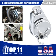 Saginaw Power Steering Pump Chrome Keyway Style Chevy Ford GM Chrysler P Series