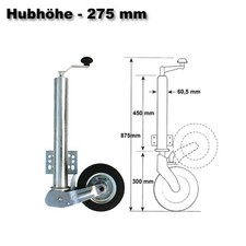 Roue Jockey de Remorque automatique 453kg Pliable Voiture Caravane Bateau