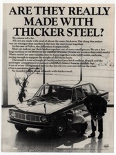 1970 VOLVO Vintage Original Print AD | Show room thicker steel Canada