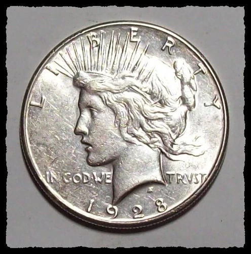 1928-S  PEACE DOLLAR  Lustrous Nice AU #9C84