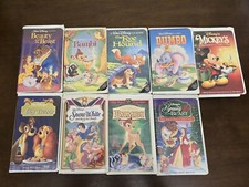 Disney VHS Lot 9 Black Diamond and Masterpiece Collection