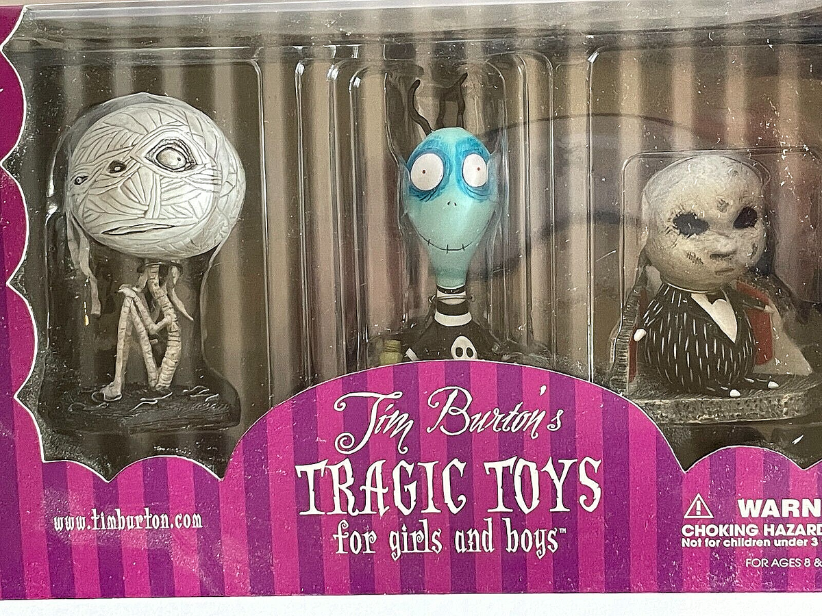 Tim Burton's Tragic Toys Mummy Boy, Roy Toxic Boy, Jim Hideous