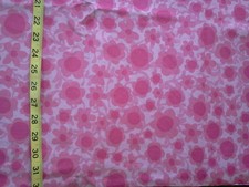 1 yard Pink Daisies/ Flowers/ Floral on Light Pink- 100 Cotton Fabric