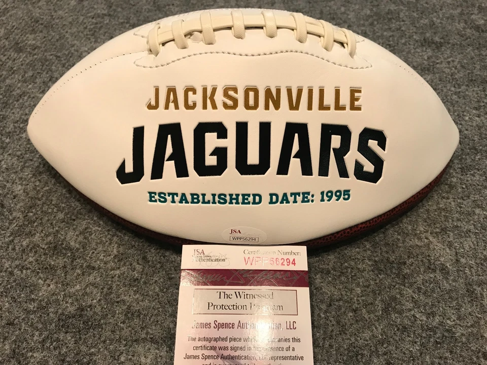 MYLES JACK AUTOGRAPHED SIGNED JACKSONVILLE JAGUARS LOGO FOOTBALL JSA COA - Image 3 of 3