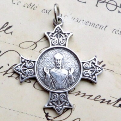St Martin of Tours / Our Lady of Lourdes Medal - Sterling Silver ...