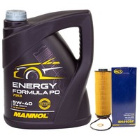 MotoröL Set 5W-40 5 Liter + ÖLfilter SH 4105 P FüR BMW 7Er 3Er Touring