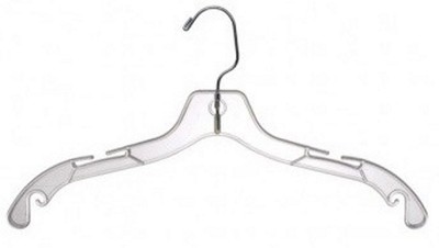  New Clear Plastic Dress Hanger 17'' (pack of 50)