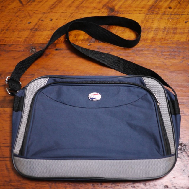 AMERICAN TOURISTER Nylon Carry On Travel Shoulder Messenger Bag Attache Luggage eBay
