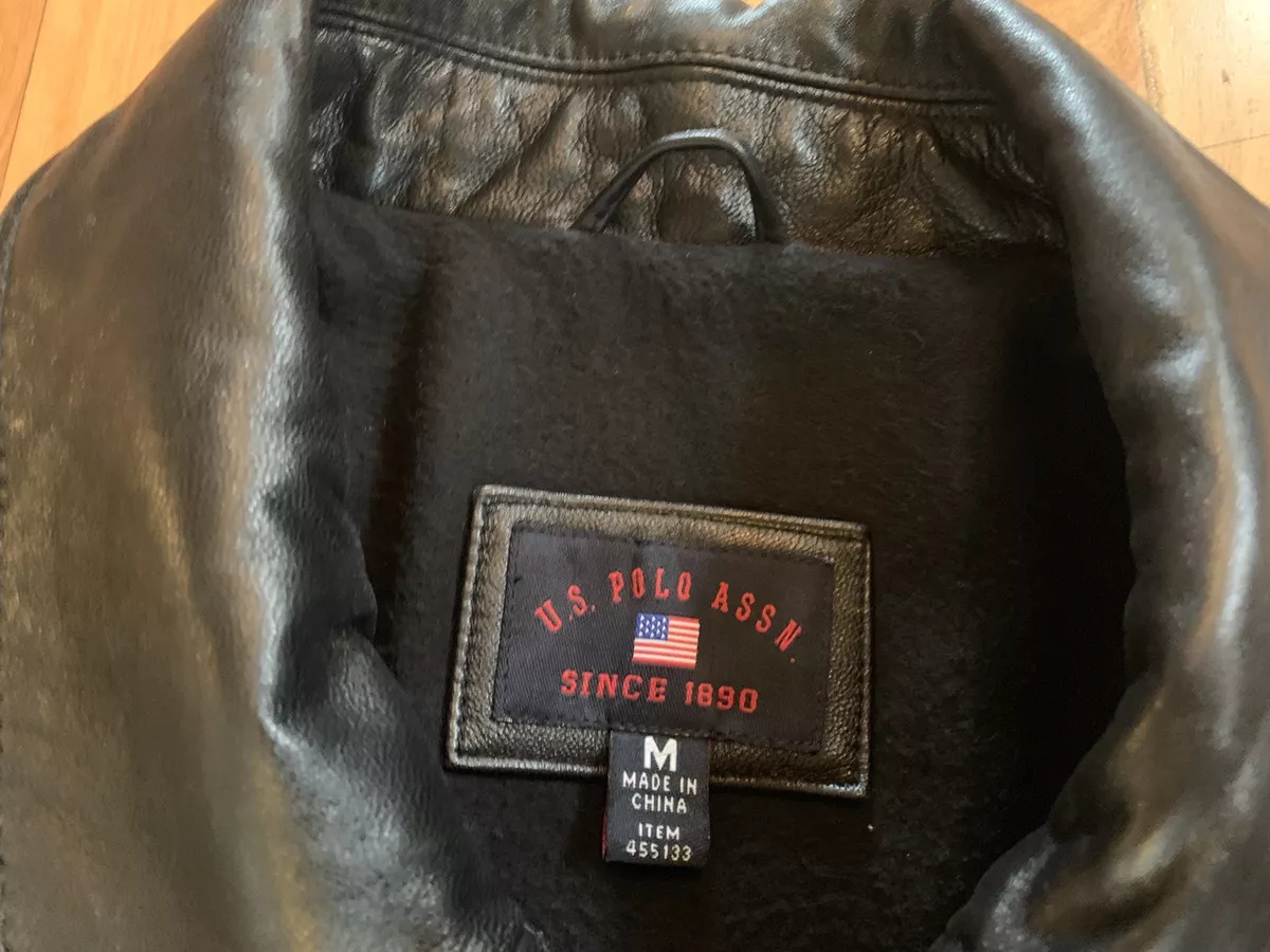 Polo assn top leather jacket