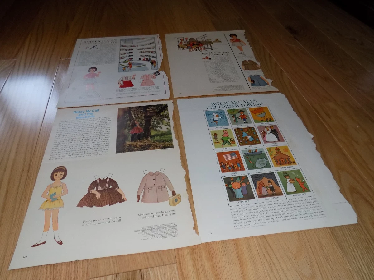 Betsy McCall Calendar for 1963 (1962) Bluebirds New York Sing Along Party |  eBay