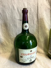 VINTAGE GLASS COURVOISIER COGNAC 4.5 LITRES BOTTLE BAR DISPLAY COLLECTION BOX