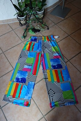 MAGNA Marlene Hose 44 46 NEU bunt Retro Hippie Grafik Stretch LAGENLOOK