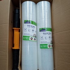 2 Stretch Film Roll 1000ft 60 Gauge Industrial Strength 15" Wide Clear Handles