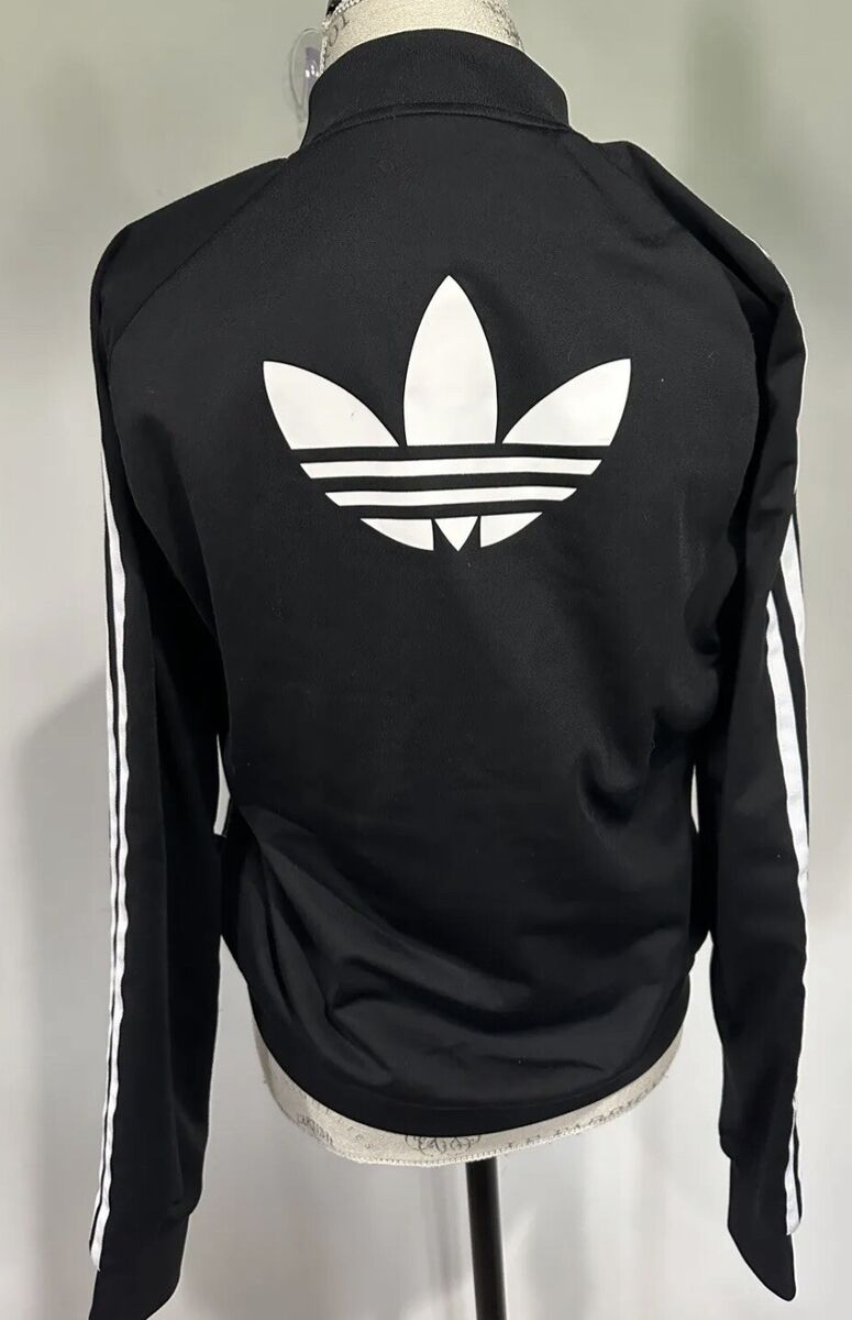 Adidas Jacket Size Small Women's Original Back Logo Black Adidas Jacket Size Small Women's Original Back Logo Black