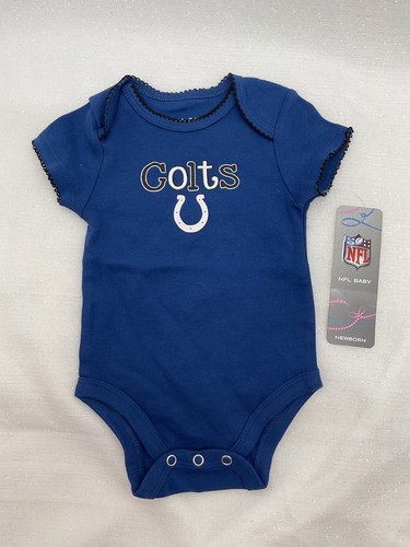 Indianapolis Colts NFL Newborn & Infant Short Sleeve 1pc Bodysuit Blue 0-3M NEW