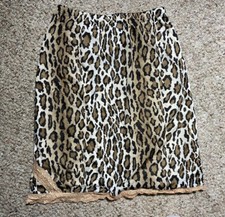 VINTAGE JON CLOTHING COMPANY CALIFORNIA SKIRT LEOPARD USA MADE SOFT LIGHT WEIGHT