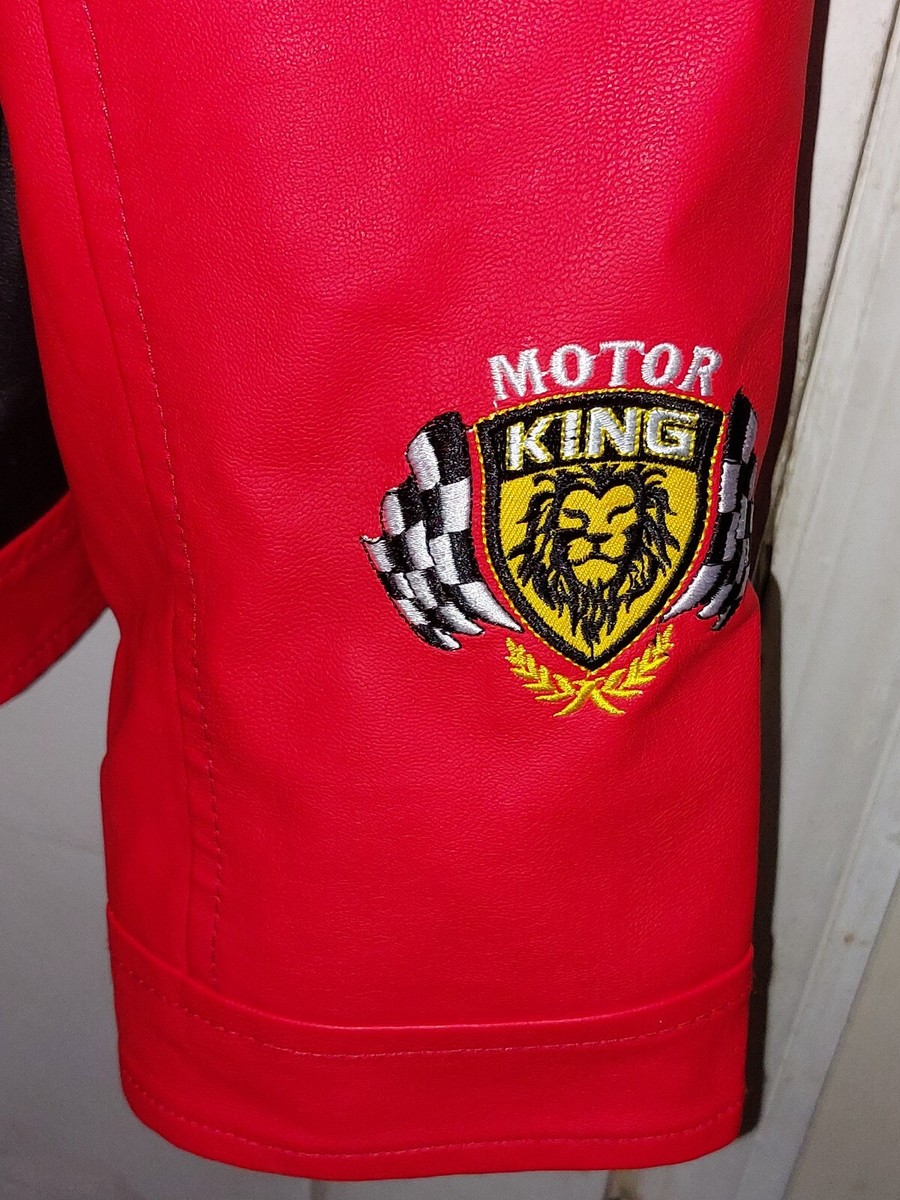 Faux leather racecar jacket red size XL Refinery Republic | eBay