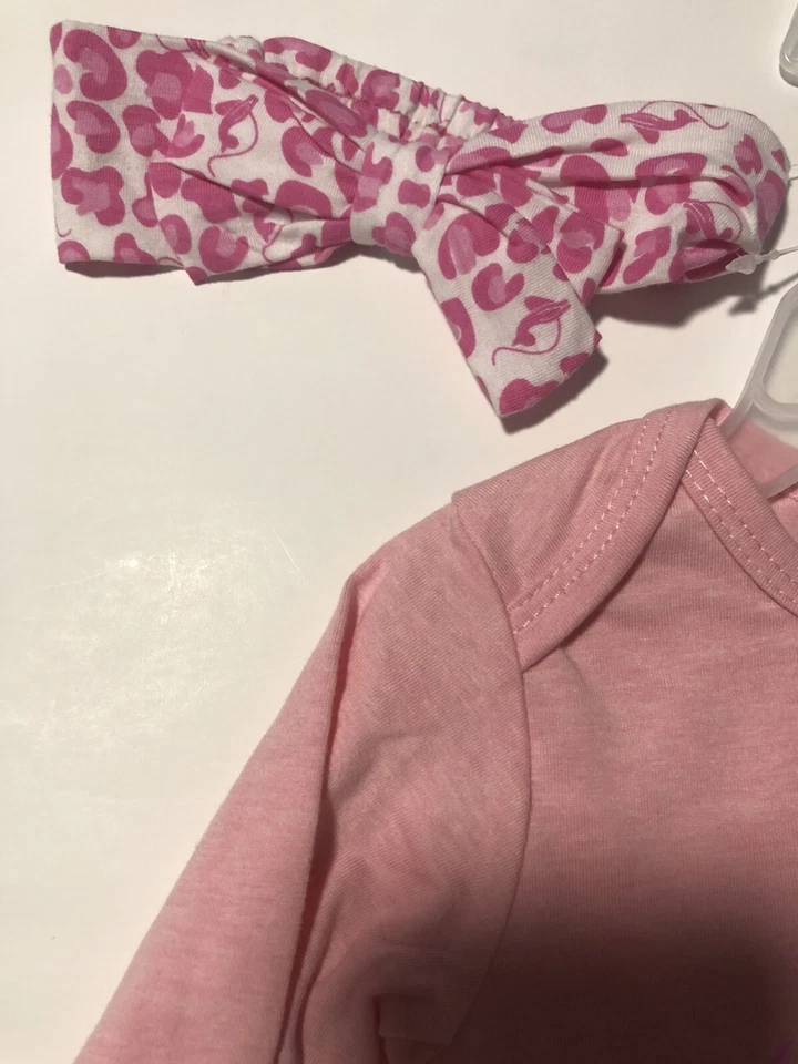 Baby Phat 女孩爬行裤和头带 6/9 个月全新带标签(A) — 第 4/4 张图片