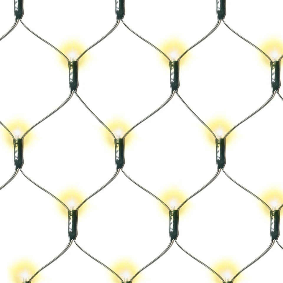 Lichternetz 100 LED warm weiß 1,5x1,5 m Pavillonbeleuchtung Weihnachten Timer - Bild 1 von 4