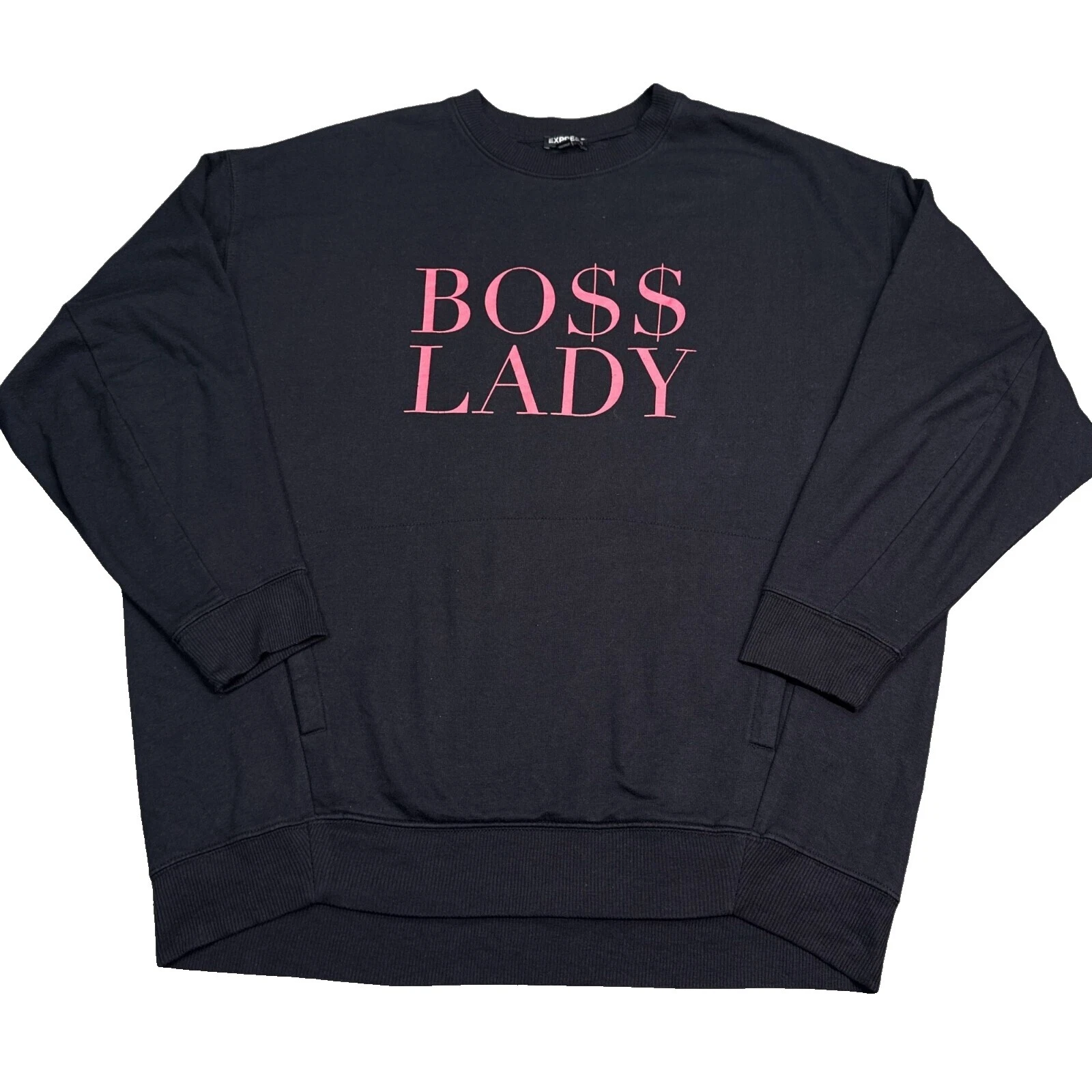 Sudaderas de sólido Express Negro para Mujeres