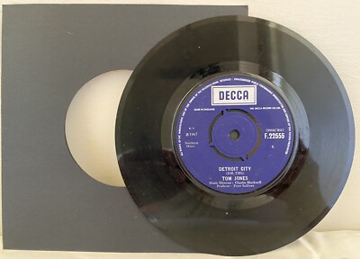 Tom Jones   Detroit City - 7'' Vinyl Single 1967 Decca Records F.22555