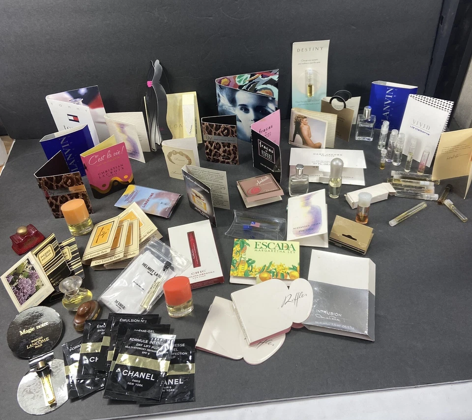 50+ muestras de perfume frascos de vidrio tarjetas mini botellas Foto 2 de 4