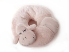 Nackenkissen SCHAF weiß kuschelig Kinder Nackenhörnchen Reisekissen Plüsch weich