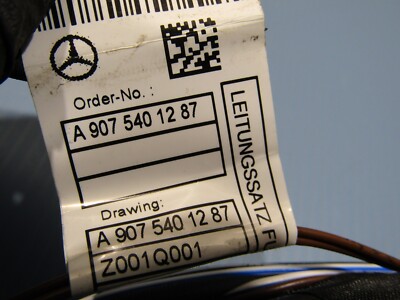 Mercedes Sprinter 910 907 Electrical Wiring Harness Genuine  