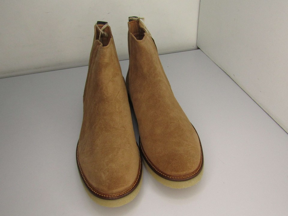 Shoe The Bear Mens KIP Chelsea Boots Size 12 Suede Flat PullOn Lined