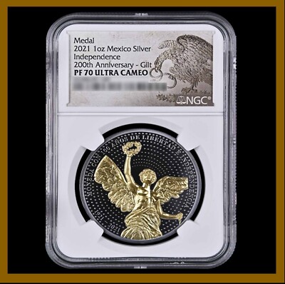 Mexico Medal 1 oz Silver Coin, 2021 200th Independence Anni
