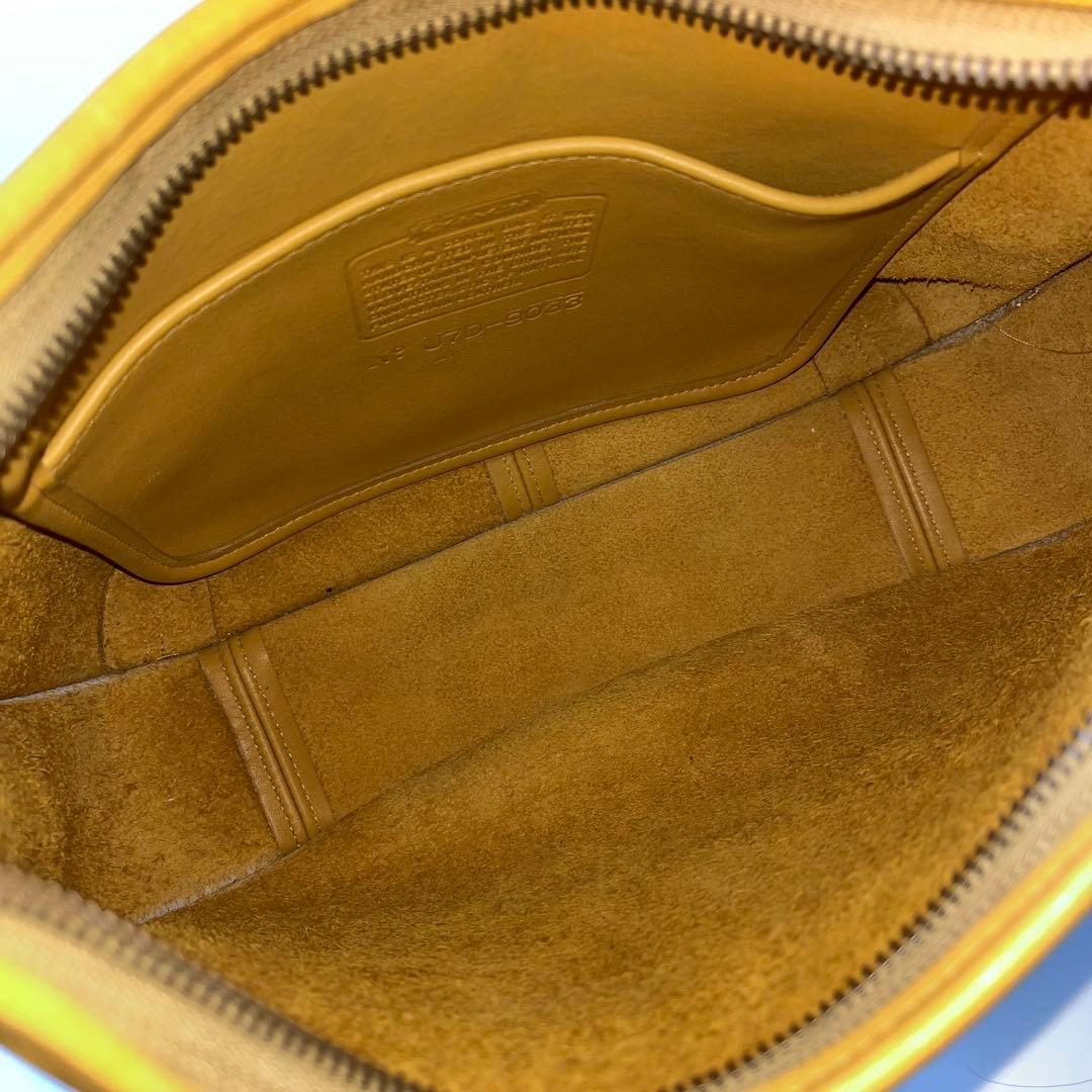 COACH Old Coach Ergo 9033 Yellow Leather Shoulder Bag USA Made | eBay