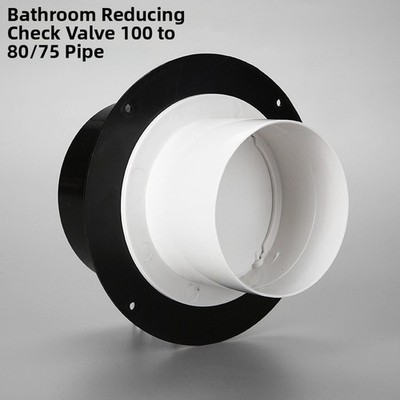 ABS Bathroom Exhaust Fan Check Valve 100mm to 80mm 75mm Reducer Pipe One Way