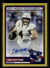 2025 Panini Score Gold Zone Cam Skattebo RC Auto /50 New York Giants #1