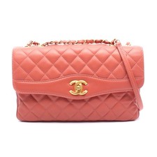 Chanel Matelasse Leather Shoulder Bag Women Pink One Size 638131