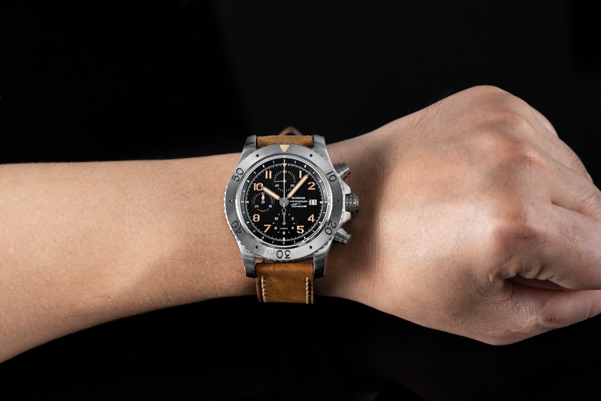 Sugess S464.K Chrono Titanium Sapphire Mechanical Mens Sporty