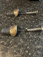 1950s USA 2 Vintage EKCO Hammered Metal Shoe Trees Shaper Stretcher Adjustable