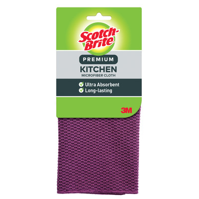 Scotch-Brite Kitchen Microfiber Cloth: 11.4 in. x 12.2 in. (Maroon) *1-pack