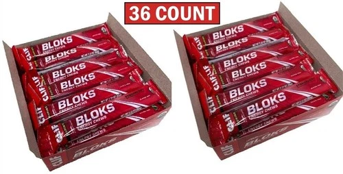 Clif Bar Bloks Energy Chews STRAWBERRY 36 Ct Expires 03/2027 FREE SHIPPING