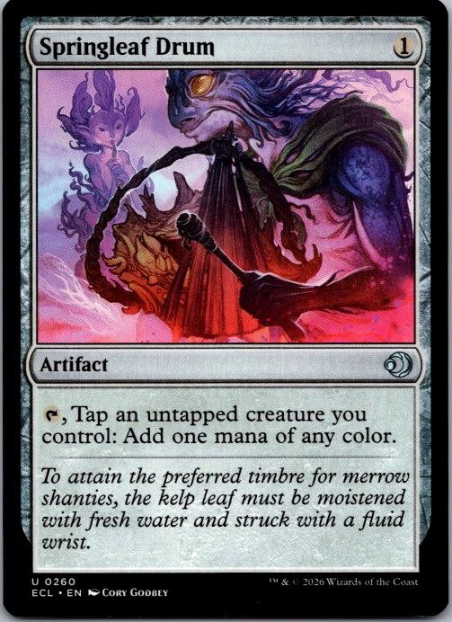 Springleaf Drum 260 Uncommon Lorwyn Eclipsed Magic: The Gathering Near Mint