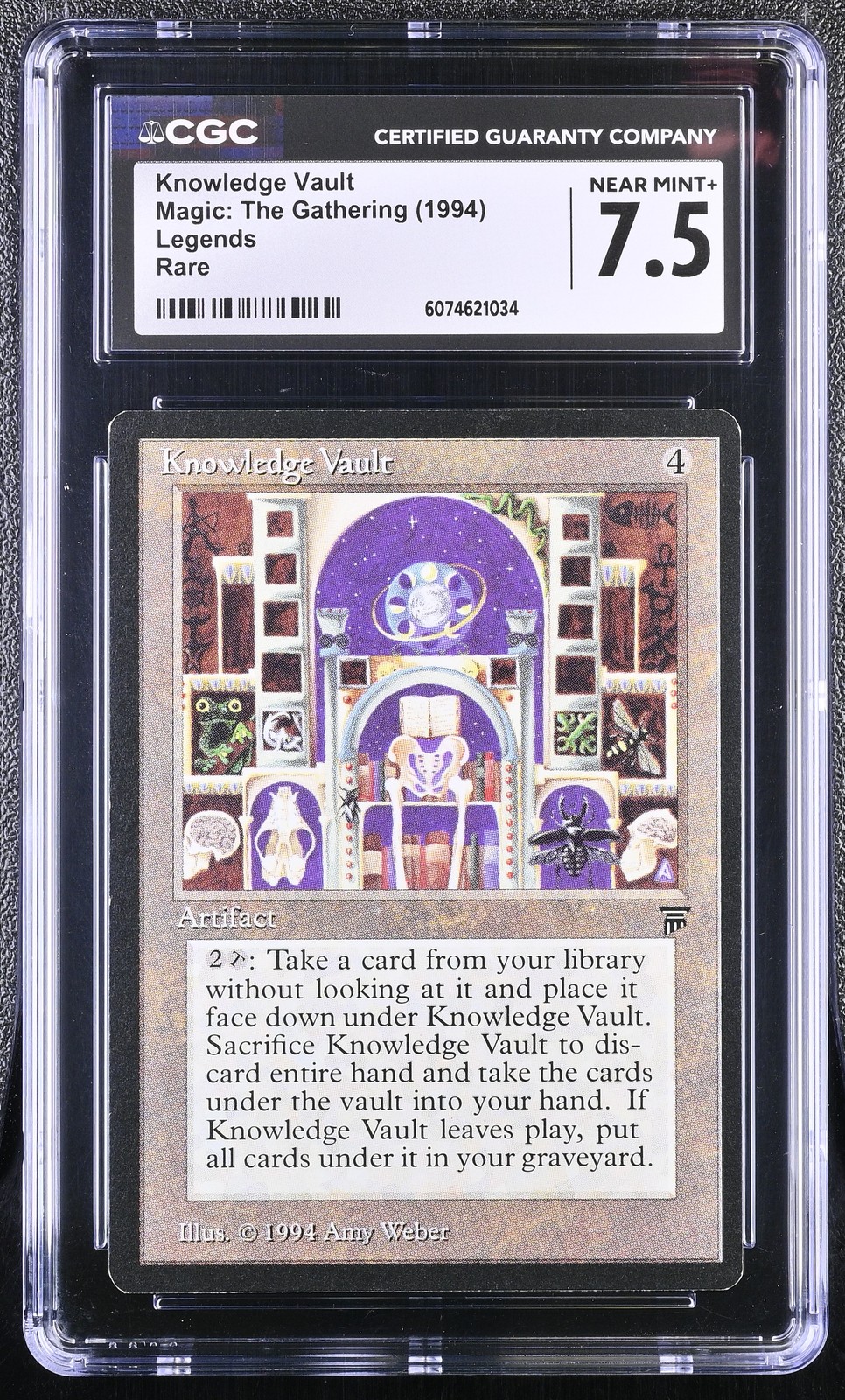 CGC 7.5 Knowledge Vault Legends # Rare 1994 Magic: The Gathering