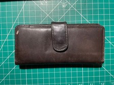 Wilson Brown Leather Bifold Checkbook Wallet
