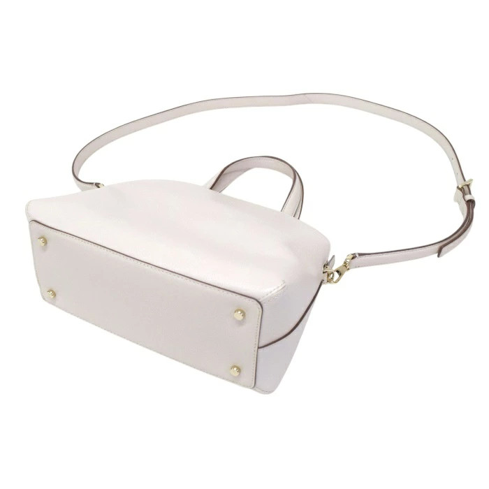 Kate Spade Leather Flower Shoulder Bag White Multi Excellent 12in (30cm) Crossbo thumbnail 5